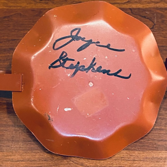 VTG 1960-70s Joyce Stephens Rust Tole Painted Metal Chamber Stick Candle Holders - Picture 7 of 8